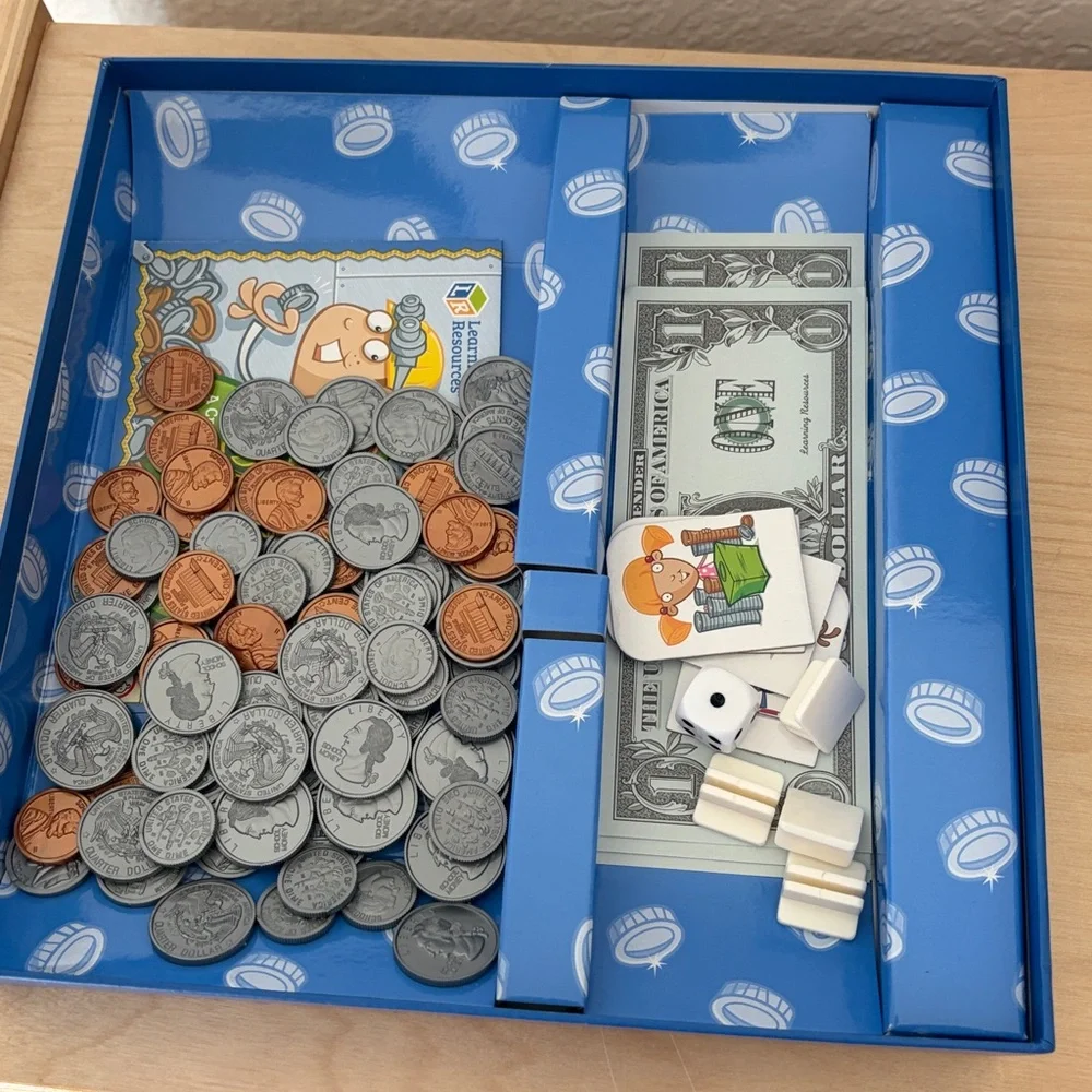Learning Resources Money Bags Coin Counting Game - homeschool math game